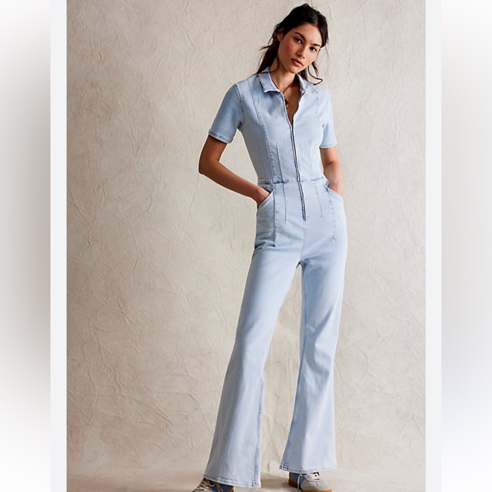 Like new Free People We The Free Jayde Flare Jumpsuit
